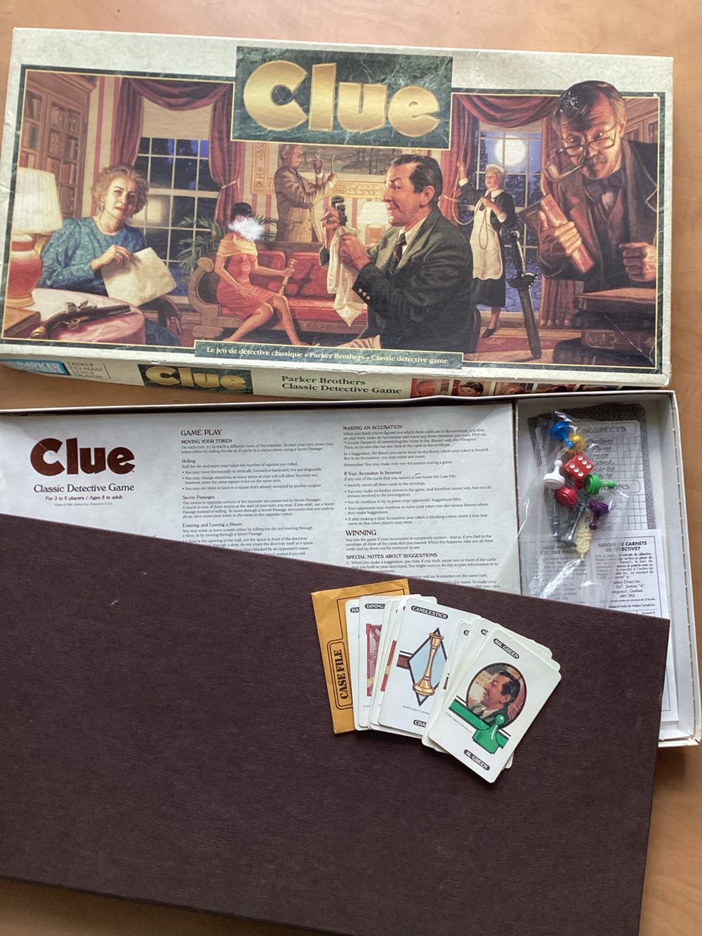 1993 Vintage Clue board game